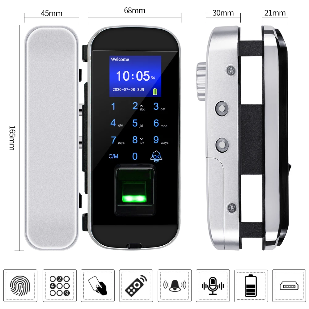 Биометрический умный дверной замок с отпечатком пальца RFID контроль доступа