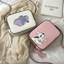Disney Dumbo женская сумка-мессенджер из искусственной кожи, женская модная сумочка, маленькая упаковка, подарок, Мобильная Сумка для телефона, сумка для покупок