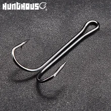 Hunthouse 2020 sharp Double Hook long fishing stainless hooks with soft lure sharp NOEBY high carbon steel long treble hooks
