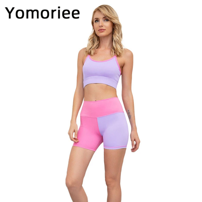 

Floral Printed Women Yoga Set Seamless Breathable Bra & Shorts Suit Gym Sport Workout Running Training Two-piece Set Yomoriee