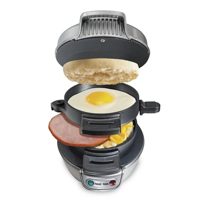 

Electric Egg Sandwich Maker Mini Grill Pancake Panini Baking Plates Toaster Multifunction Non-Stick Hamburger Breakfast Machine