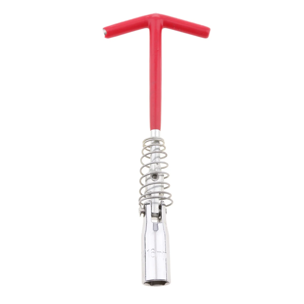 16mm Flexible Spark Plug Removal Tool Socket Wrench Installation Head T-Bar