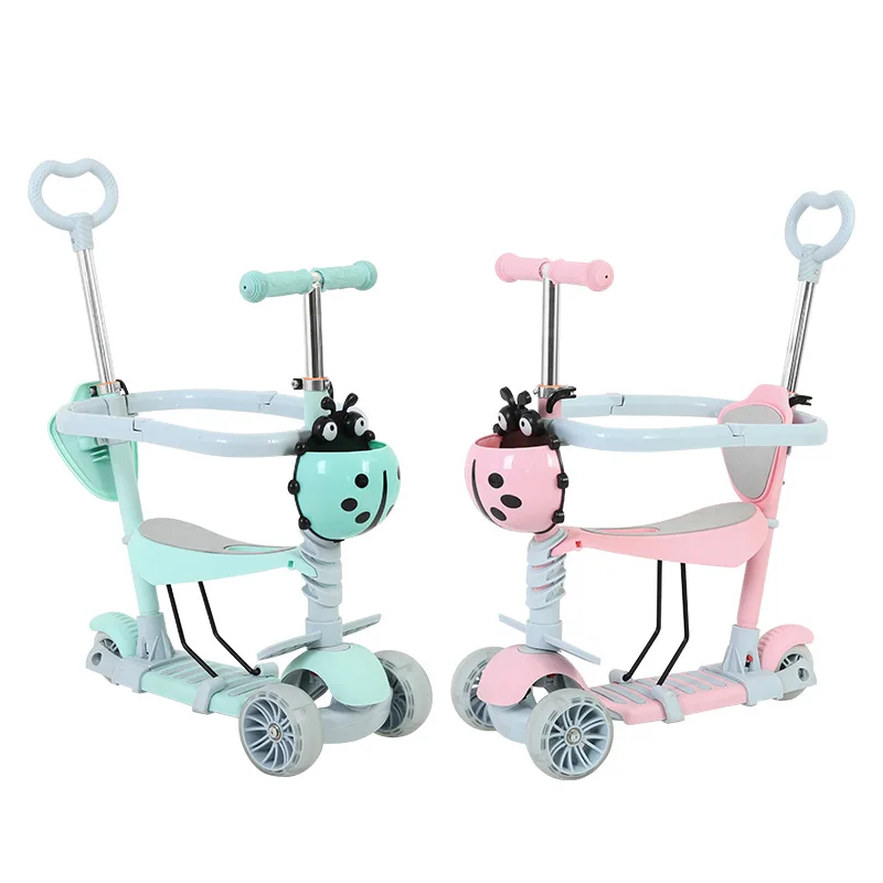 

Children Scooter-Push Box Three-in-One Multi-functional Slippery Car GIRL'S And BOY'S Flashing Wheel Five in One Bicycle