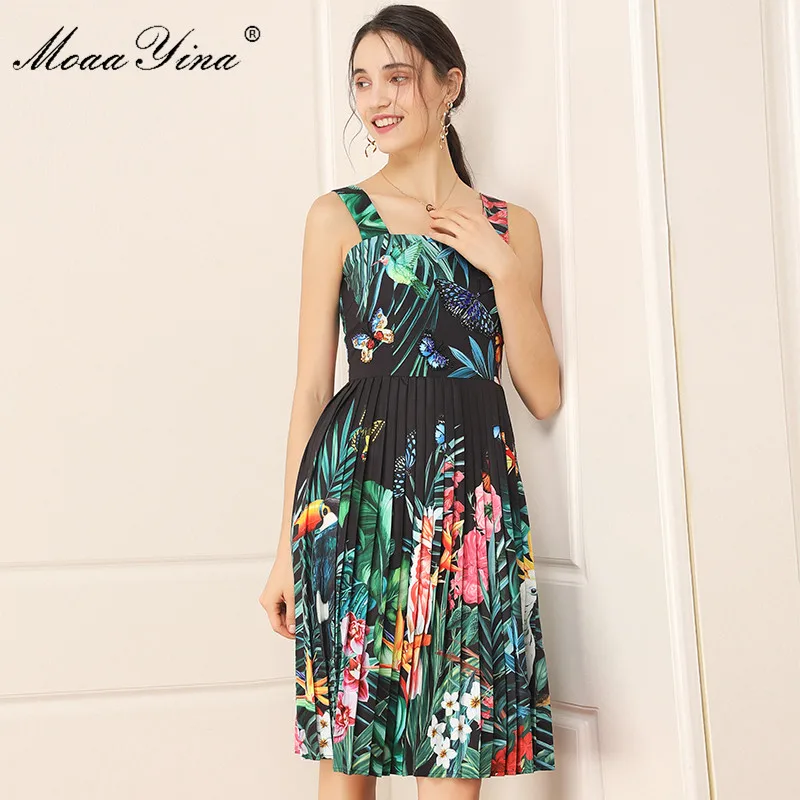 MoaaYina Fashion Designer dress Summer Women's