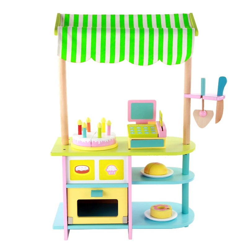 Maison De Jeu En Bois Jouet De Simulation Cantine Boulangerie Jeu De Role Pour Bebe Etal De Vente Supermarche Mini Chariot De Supermarche Epicerie Aliexpress
