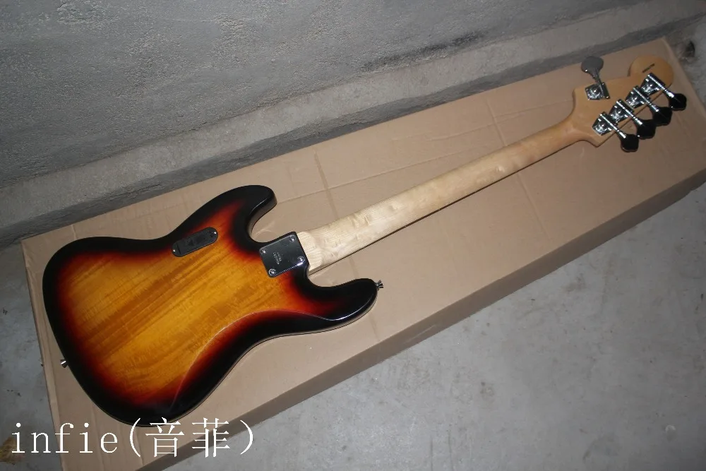 Высокое качество джаз бас 5 струна Sunburst палисандр гриф активные пикапы 9 В батарея электрический бас гитара в