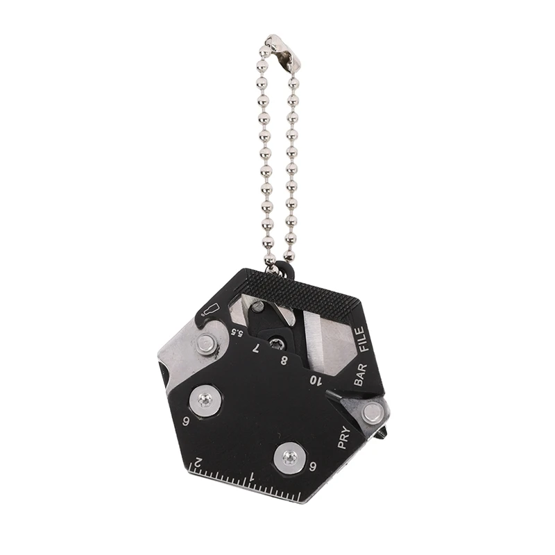 

Outdoor Portable Multi-function EDC Tool Mini Folding Stainless Steel Screwdriver Bit Rope Knife Opener Ruler Tool Accessories