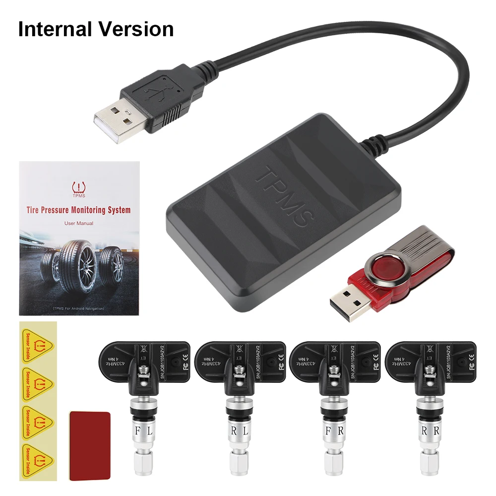 USB TPMS запасной внутренний и внешний датчик для автомобильного радио DVD-плеера