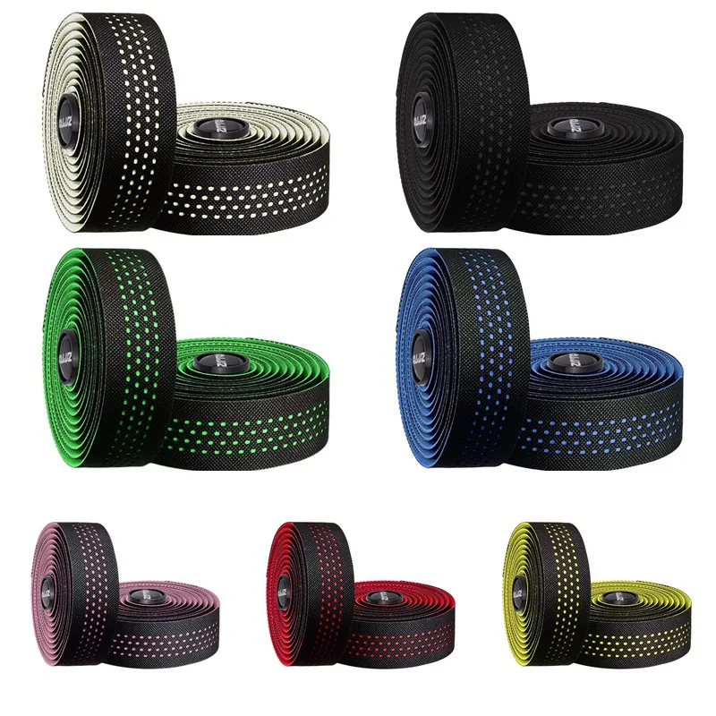 2Pcs Outdoor Anti-slip Bicycle Rubber Sponge Handlebar Tape with Bar Plugs Fashi