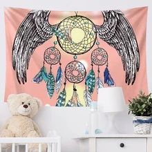 Tissu mural Mandala, tapisserie rose Trippy, tapis en plumes de sorcellerie, couverture murale en tissu de plage, décor de chambre Boho/Kawaii 