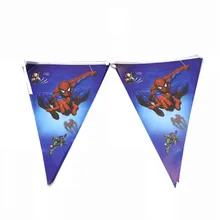 1 Набор Человек-паук баннер с надписью День Рождения украшения для детей подарок Человек-паук флаг буквы баннеры с днем рождения