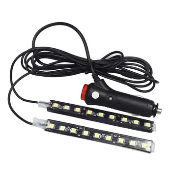 

9LED Car Floor Foot Atmosphere Light Automobiles Decor Lamp Bar Interior Led Flasher Powered By Cigarette Lighter