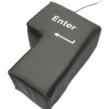 

USB Enter Key Pillow Desktop Nap Pillow Stress Relief Tool for Home Office Computer Laptop Sponge Pad Novelty Gift