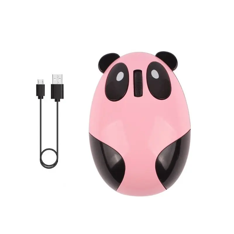 Перезаряжаемая беспроводная Bluetooth мышь мультяшная панда мыши для ноутбука телефона планшета X6HA