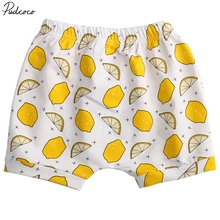 Pudcoco/милые летние хлопковые шорты с рисунком фруктов и геометрическим принтом для маленьких девочек от 0 до 4 лет