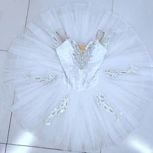 Профессиональная белая женская блинная балетная пачка с белым лебедем, балетная пачка для сцены, блинная пачка, балетный костюм для взрослых