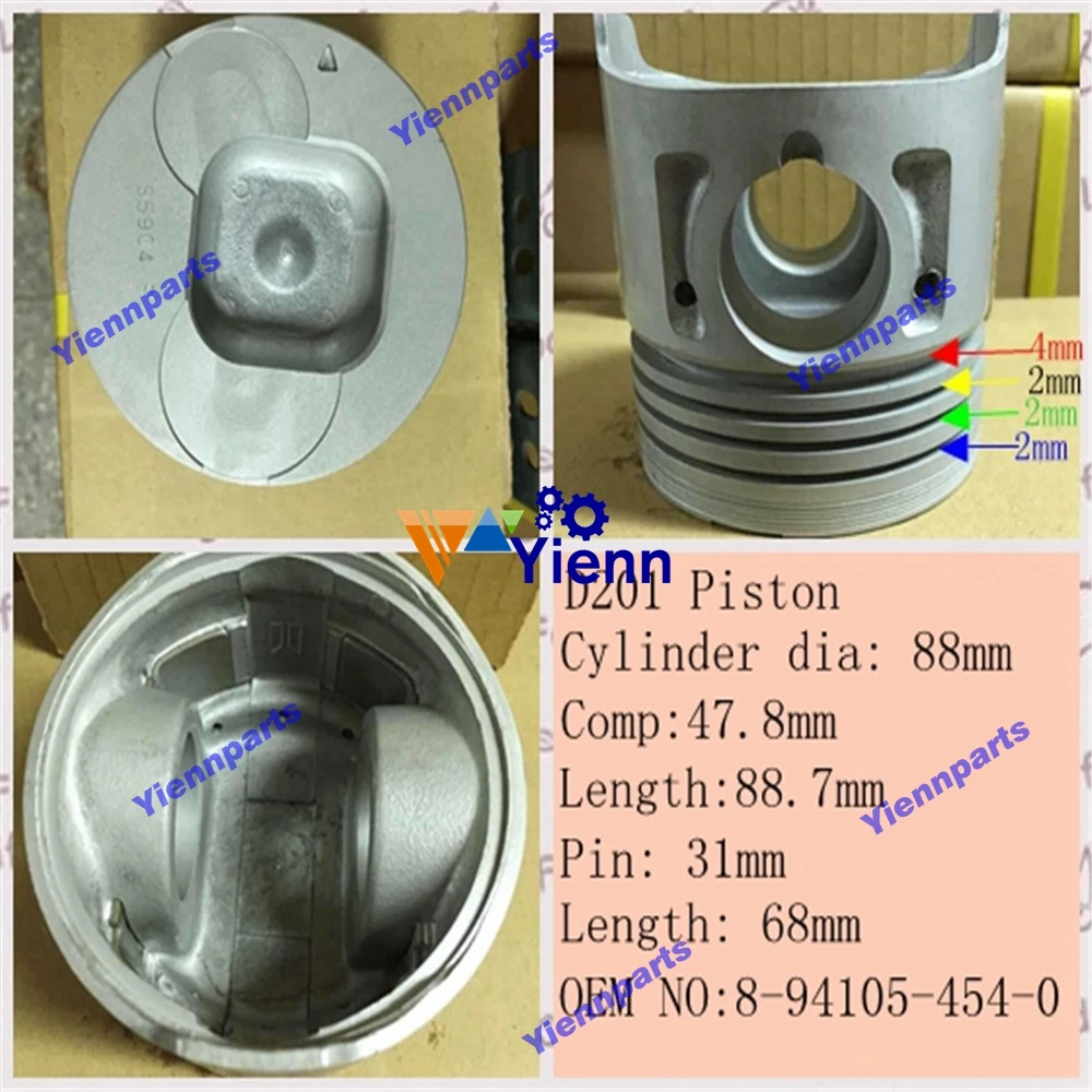 Isuzu D201 Piston 8-94105-454-0  (1)