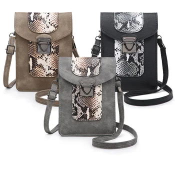 

New Hot Sales 2020 Fashion Women Snake Wallet Phone Bag Wallet Leather Python Lady Purse Phone Holder