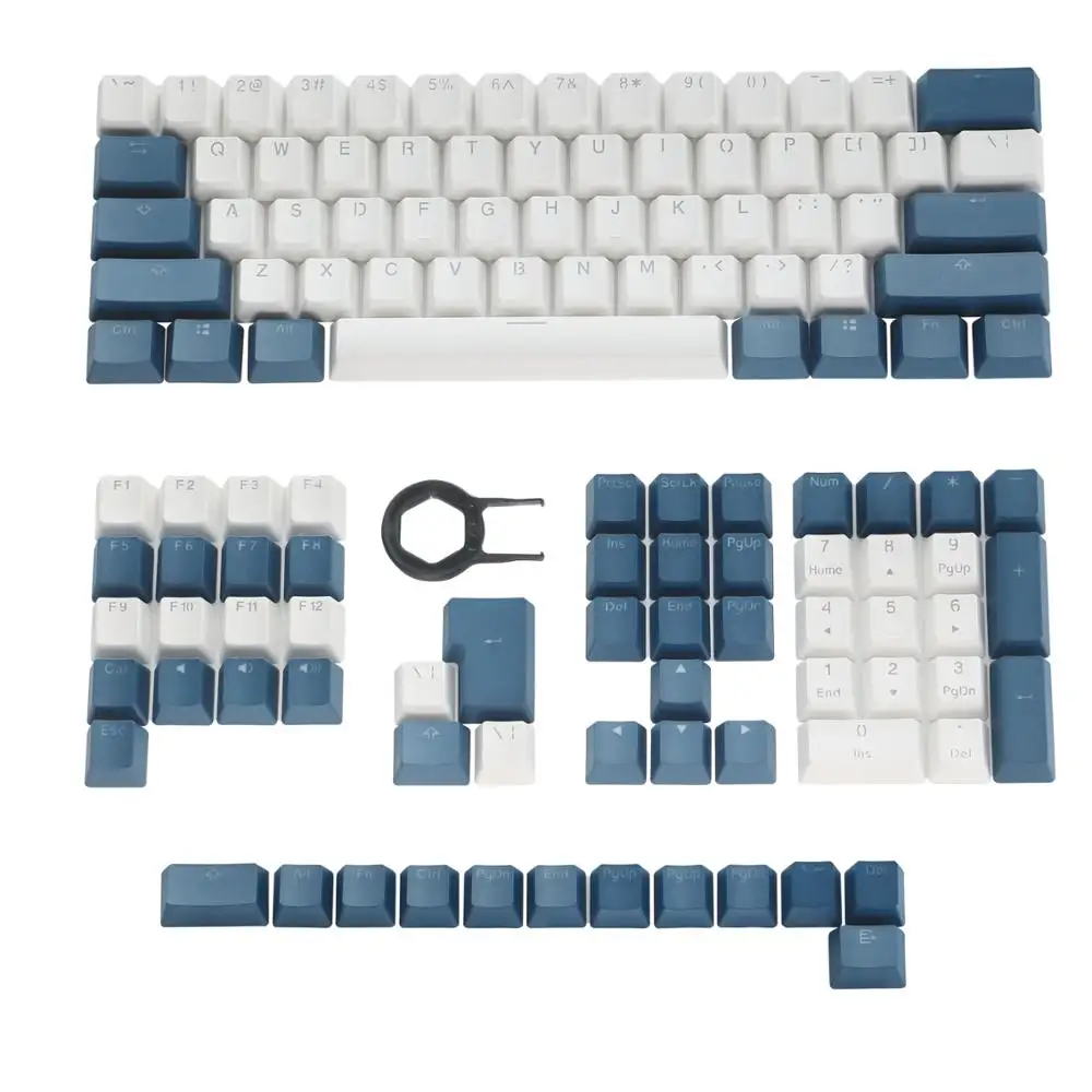 strimusimak 104 KEYCAP Backlit Double Shot PBT espaciadora para Cherry MX Mechanical Keyboard Azul Celeste 