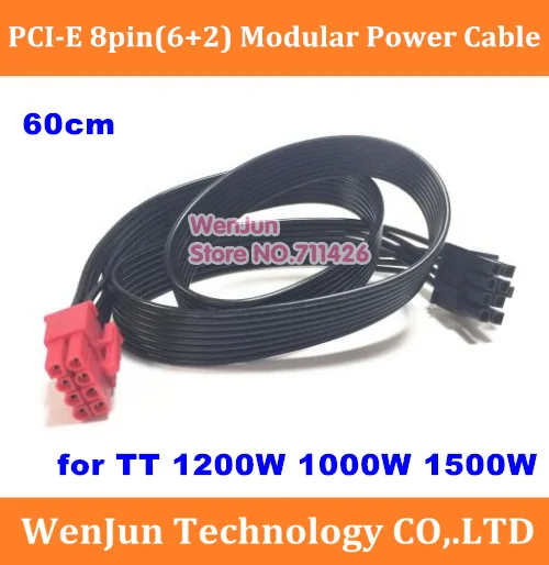 Высококачественный 60 см PSU 8pin к PCI E 8(6 + 2) pin модульный кабель питания для TT /Thermaltake