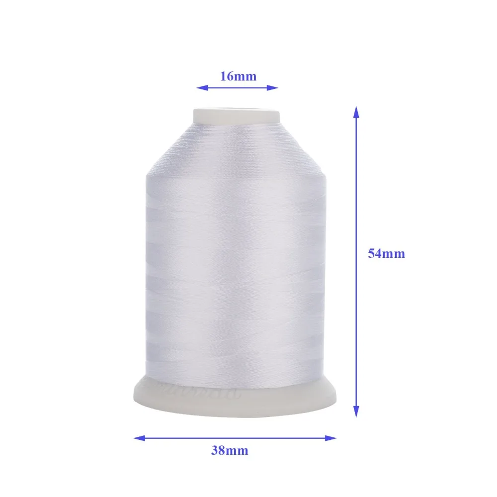 White embroidery thread size