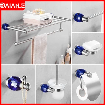 

Towel Holder Stainless Steel Towel Rack Hanging Holder Towel Bar Ring Toilet Paper Holder Bathroom Hook for Towel Coat Robe Hook