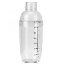 Утолщенной Пластик шейкер смеситель с ясным масштабом вино мартини Бостонский шейкер Бар инструменты бармена