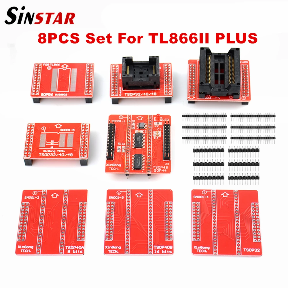 8 шт. оригинальный V3 TSOP48/40/32 разъем SOP44 /56 адаптер XGecu TL866II Plus MiniPro TL866CS/A Tl866 USB