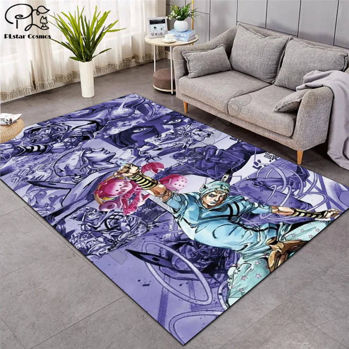 

Anime Cartoon character pattern Square Anti-Skid Area Floor Mat 3D Rug Non-slip Mat Dining Room Living Room Soft Bedroom Carpet