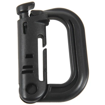 

New Set of 4 D Carabiner Pressure strong clip backpack shackle clip chain Key D Ring Buckle pour hiking, capacities up to 90 kg