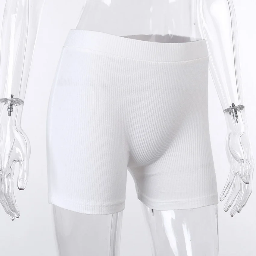Women Fashion Sexy Skinny Slim Shorts 2020 Summer Vintage High waist Printted casual Short Femme Knitted Sport Streetwear Shorts