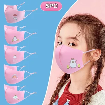 

5PC Outdoor Cartoon Kids Washable Windproof Foggy Cute Mouth Face Mask Face Mask Mouth Cover Reuseable Mouth Mask Mouth Mask Was