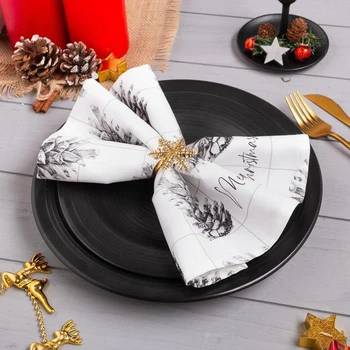 

Napkin with decorative ring "Cones", size 35x35 cm 5110288