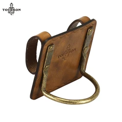 Tourbon en cuir véritable, porte marteau, avec boucle en acier robuste, porte outil à fente pour ceinture (5cm) 