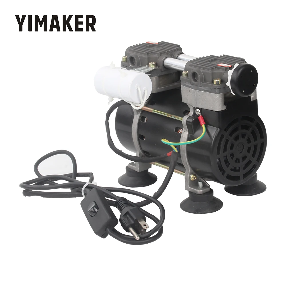 YIMAKER 165 Вт 110 В 220 поршневой вакуумный насос электрический бесшумный микро Oilless