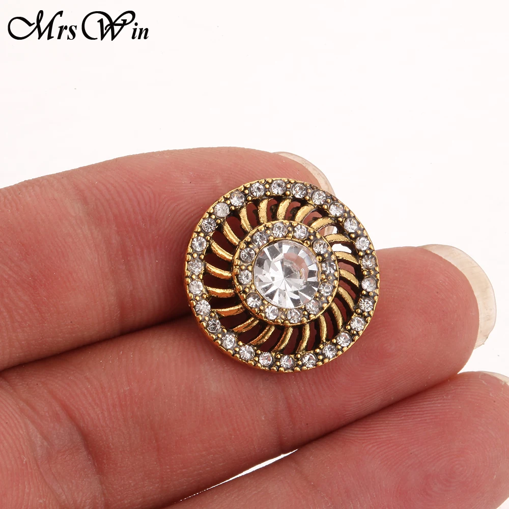 6 шт./лот новые ювелирные изделия с кристаллами в форме цветка золото 18 мм