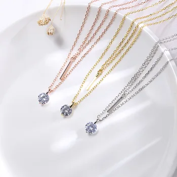 

High Quality Real S925 Top Beauty Pendant Fine Jewelry Golden Necklace Pendants Chain Rose Gold Fashion Accessories Jewel