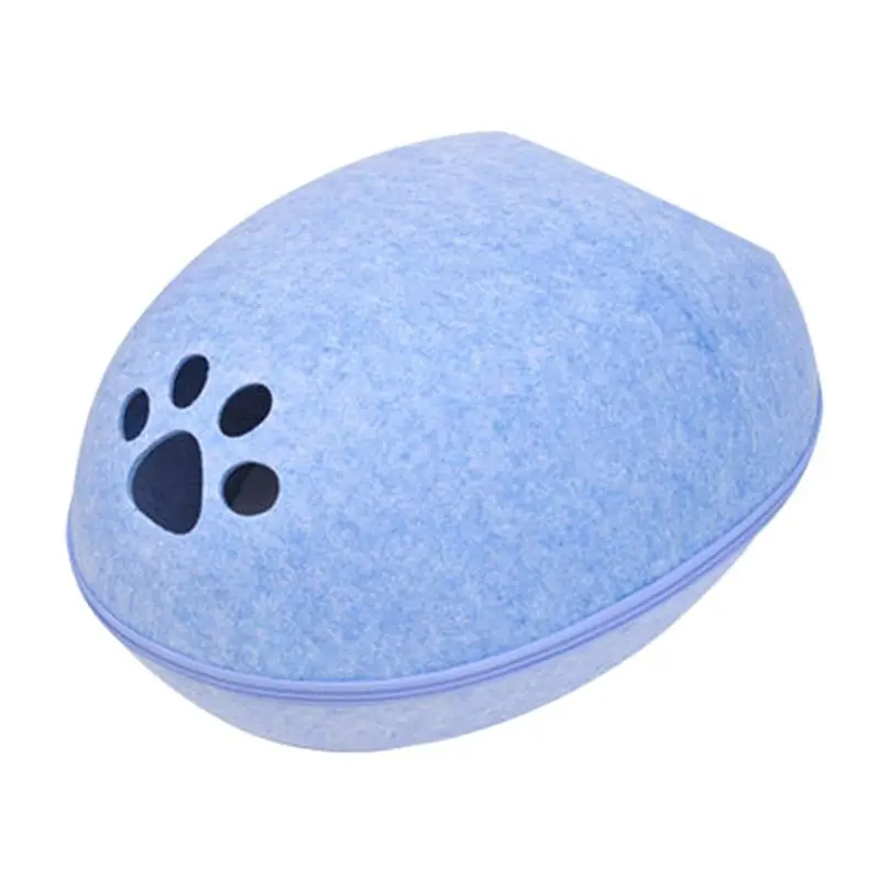 Creative Eggshell Nest Breathable Cat Bed Felt Pet Nest Funny Kitten Puppy Cave