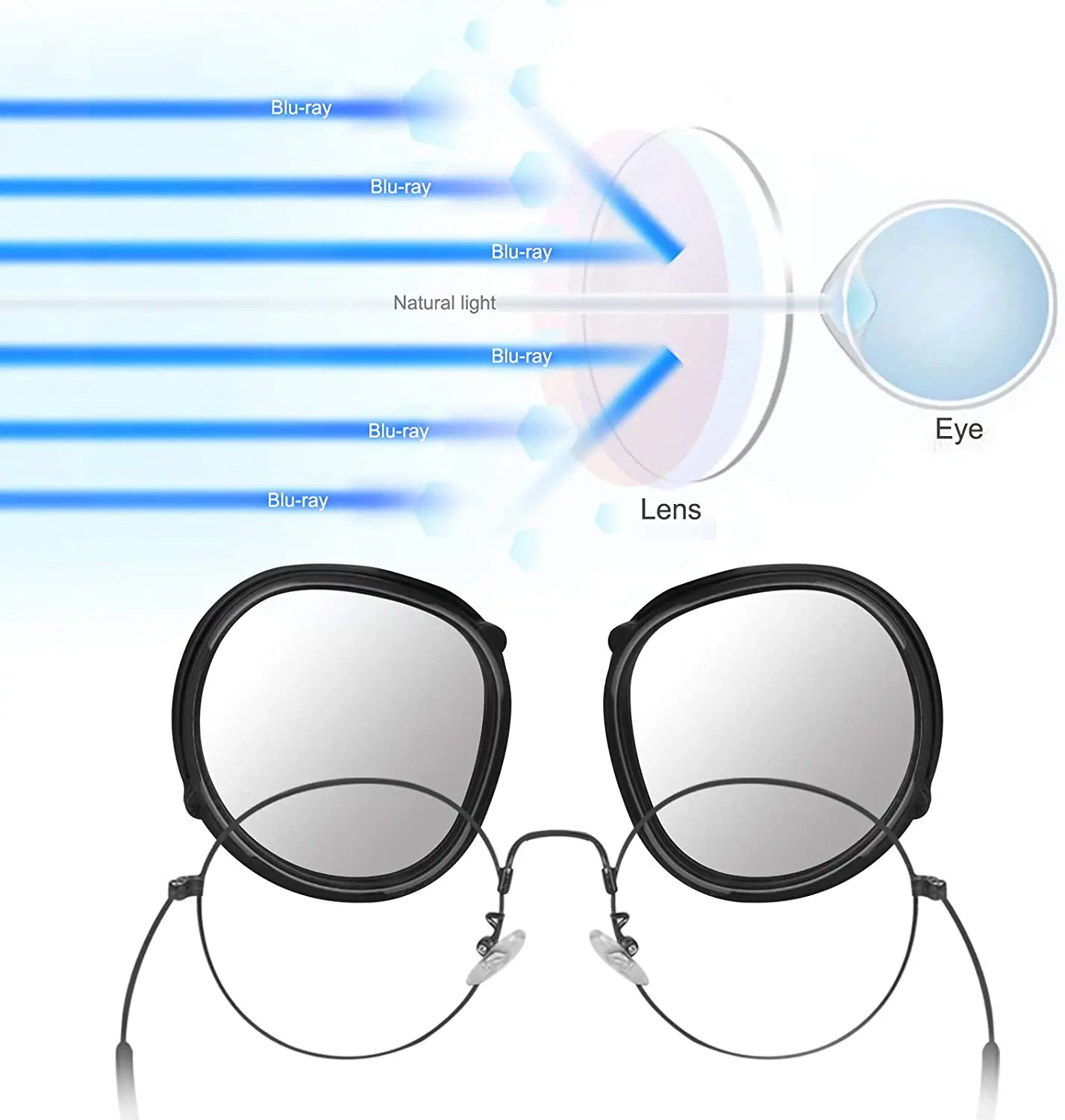 1 Pair Anti-Blue Eyeglass Lens For Oculus Quest 2 VR Accessories Protective Glass Magnetic Glasses Lens For Quest2 Oculus Rift S_voghion.com