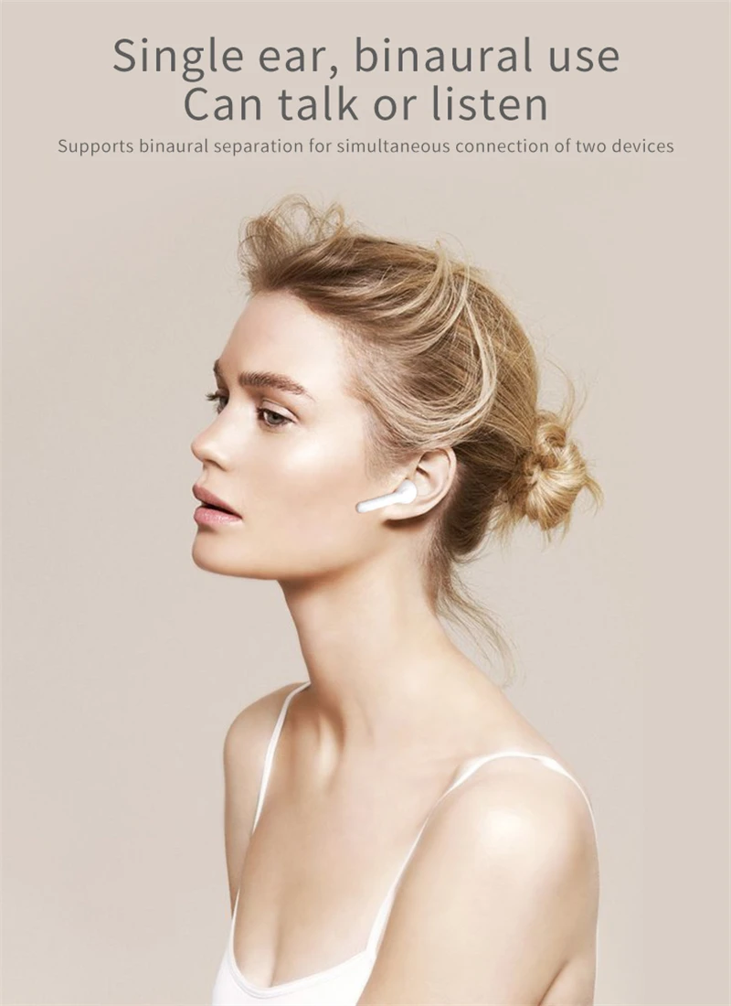 TWS с сенсорным управлением, Bluetooth, беспроводные наушники 5,0, с HD микрофоном, для игр, музыки, спорта, HIFI, стерео звук