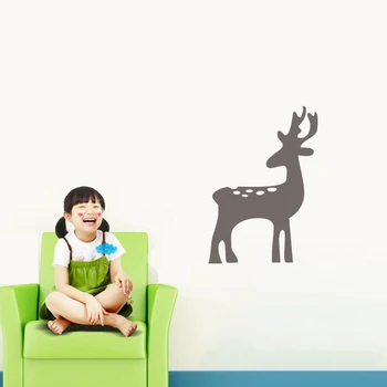 

Three Ratels QC108-2 Cute fawn silhouette series, color and size can be customized home decoration wall stickers