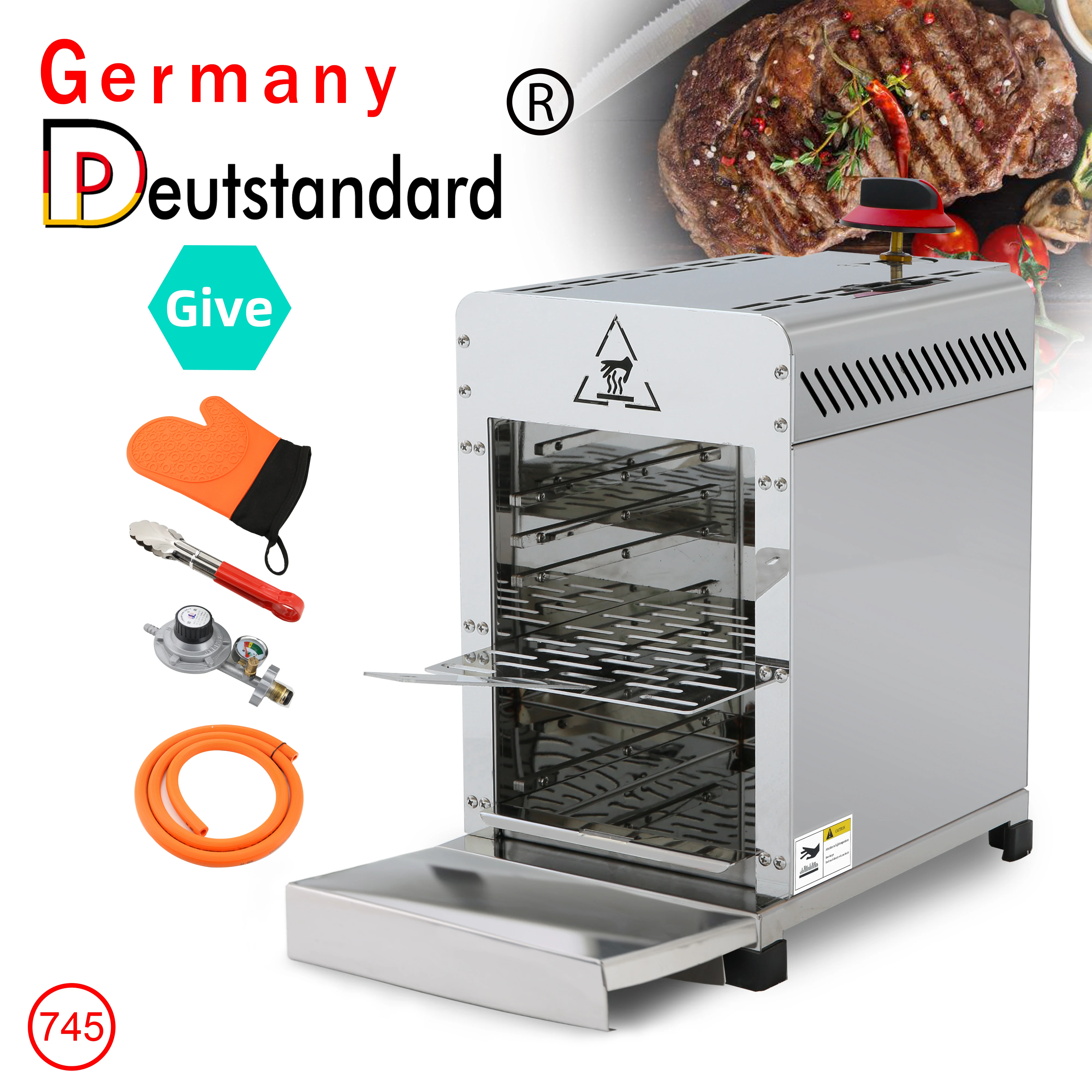 

LPG Gas Barbecue Machine Commercial And Home Use Stainless Steel Outdoor Grill Machine Beef Grill High Quality With CE