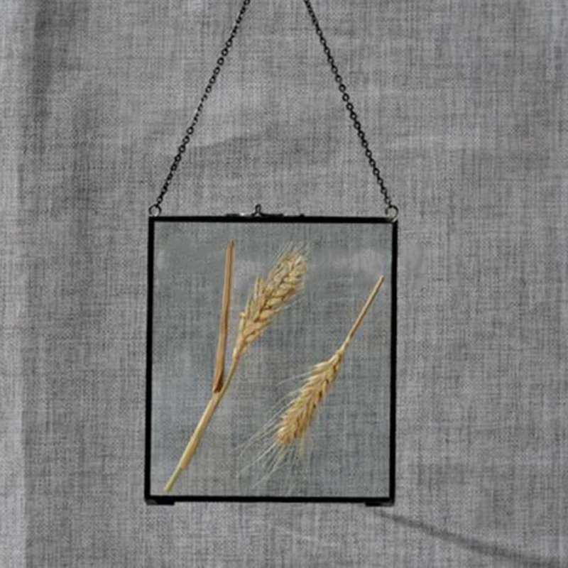 

Simple Antique Metal Glass Picture Photo Frame Wall Hanging Home Room Decor