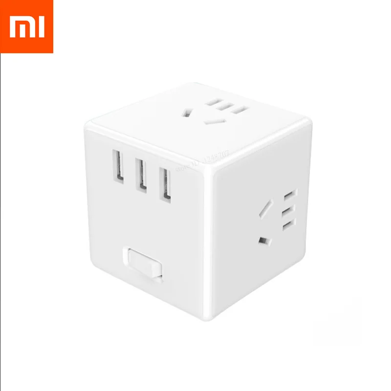 Новейший оригинальный беспроводной конвертер Xiaomi Cube Hub дизайнерская лента с 3USB