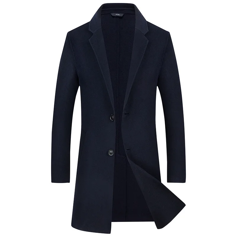 

Middle-aged And Elderly Double-sided Ni Coat Male Plus Fat Increase Code Medium Length Money Wool Woolen Cloth Dad Coat 200 Jin