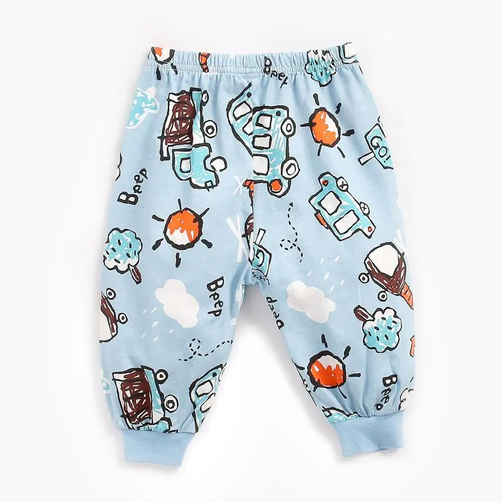 Штаны для малышей Детская одежда с героями мультфильмов весенне-осенние брюки для новорожденных спортивные брюки для малышей из хлопка детские штаны для сна с животными - Цвет: BPW9118-BL