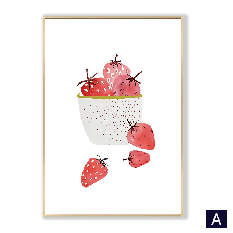 Funny-Fruit-Kitchen-Wall-Art-Poster-Nordic-Cartoon-Lemon-Strawberry-Kitchen-Canvas-Painting-Bathroom-Bedroom-Home (3)