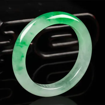 

Zheru jewelry natural emerald green two-tone 54-64mm bracelet elegant princess jewelry best gift