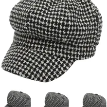 Женская шапка, очаровательная, зимняя, теплая, ворсистая, берет, шапка, Модный узор, шапки, sombrero mujer boinas para mujer, уличные шапки, шапка с подвязкой