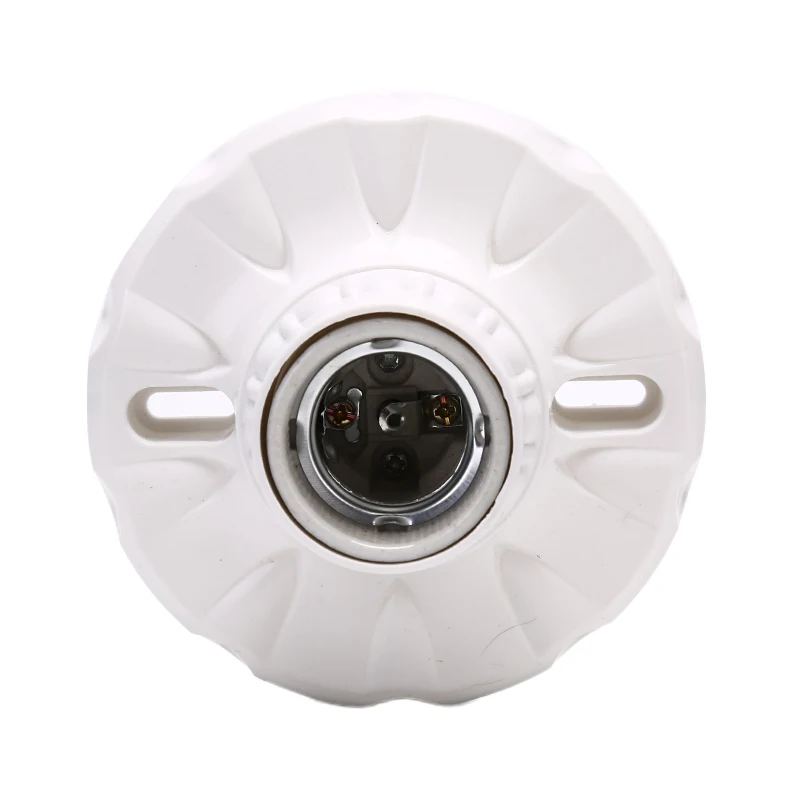 E27 Ceramics LED Light Bulb Holder Round Socket Base Hanging Lamp Socket Base Industrial Ceiling Wall